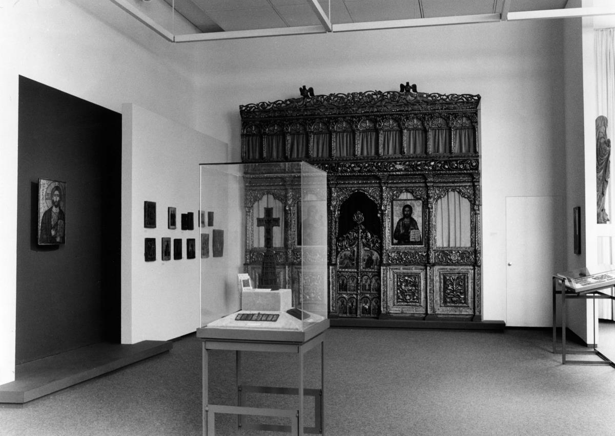 Blick in die Ausstellung der Skulpturensammlung und der Frühchristlich-Byzantinischen Sammlung im Museum Dahlem