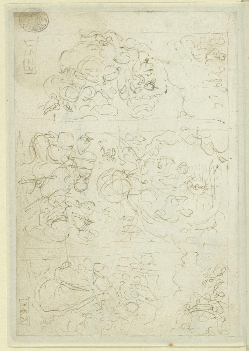 Studie nach der Komposition des Allerheiligen-Triptychons von Jacob Cornelis van Oostsanen von 1523 (heute Kassel, Staatliche Museen)
