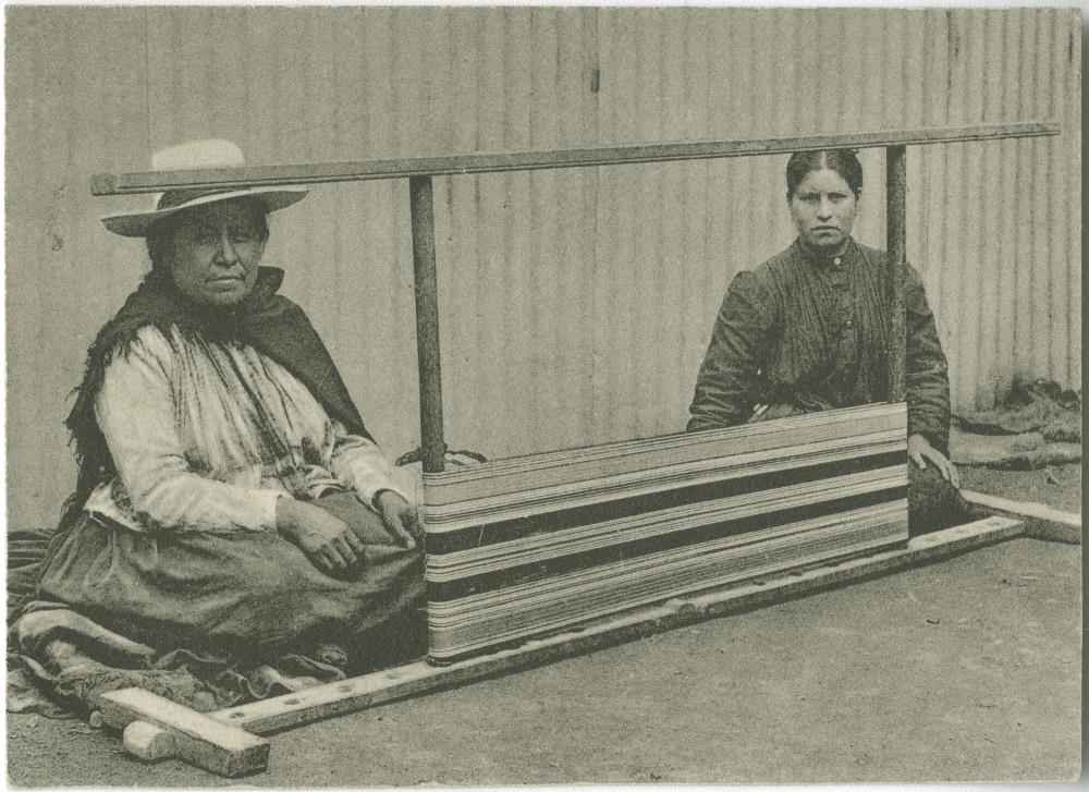 Indianerinnen beim Weben