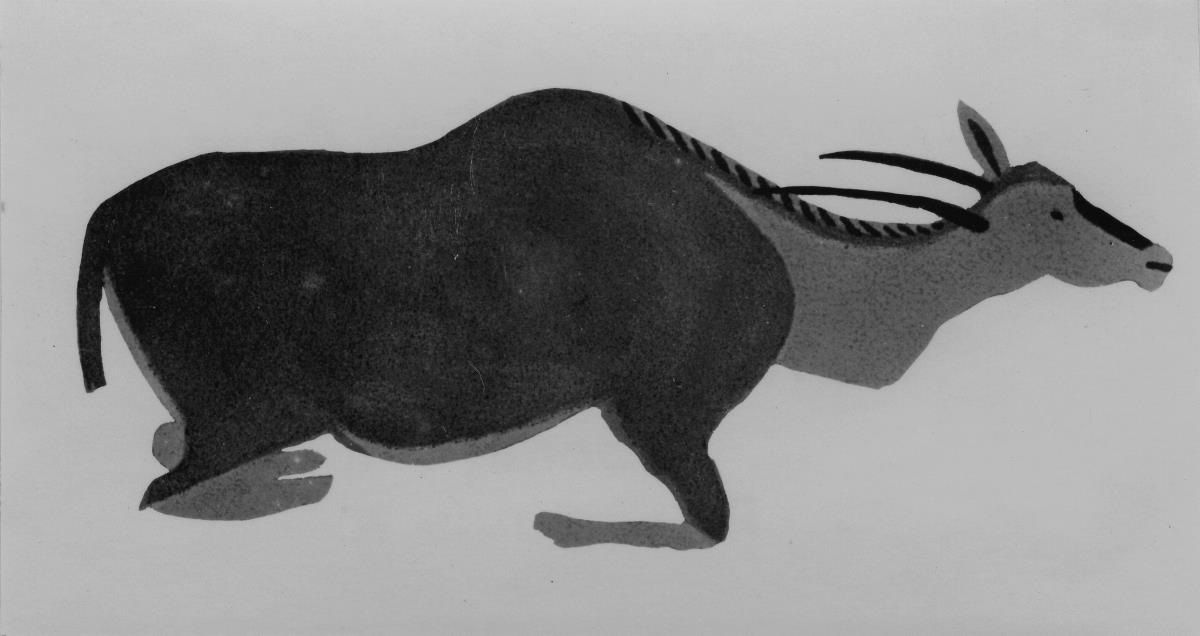 Felsmalerei: ruhende Antilope