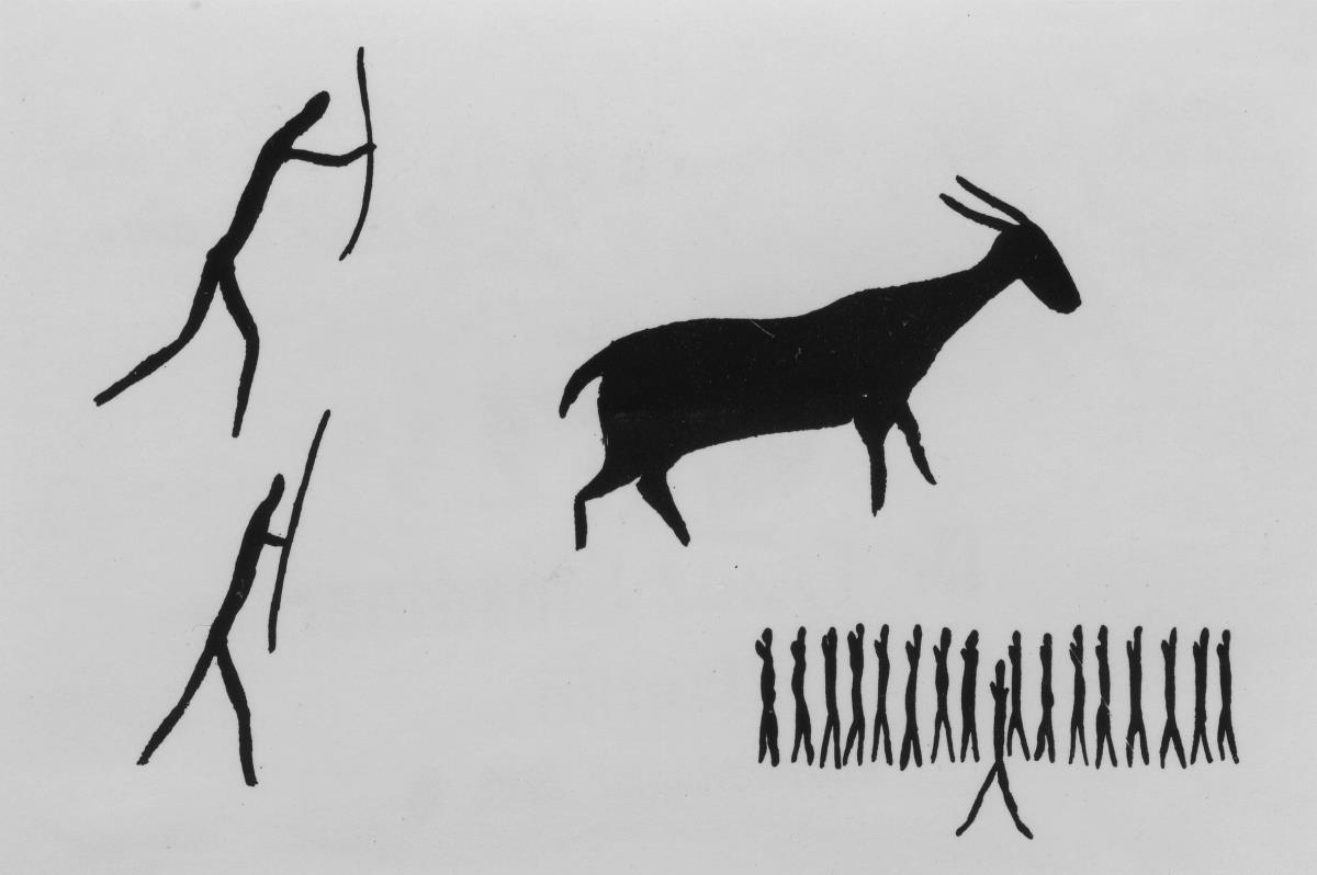 Felsmalerei: Jagd auf Kleinantilope