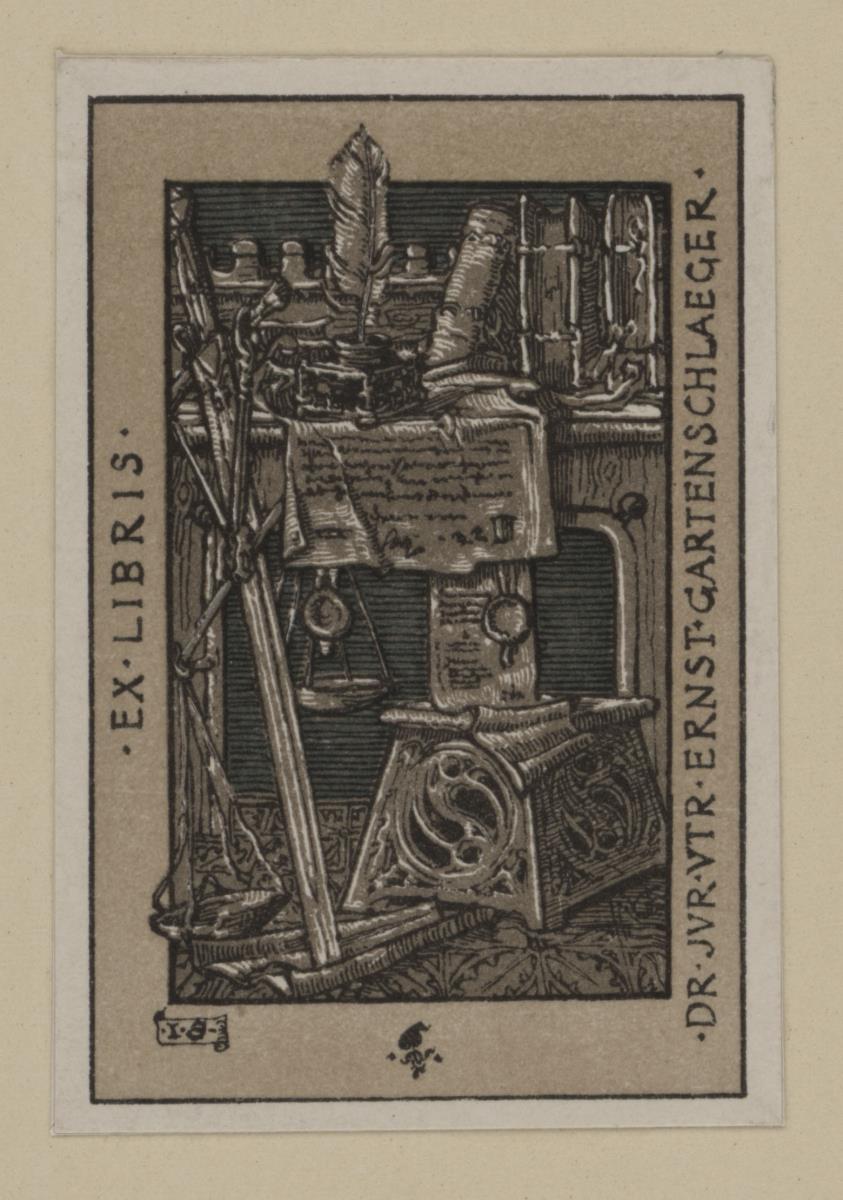 Ex libris Ernst Gartenschläger