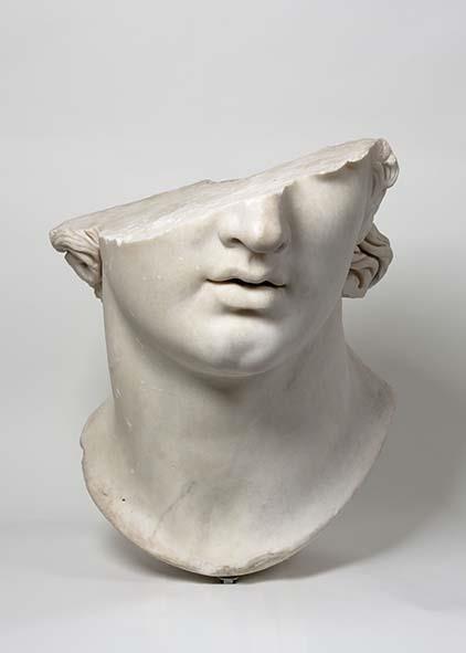 Kolossales Kopffragment einer imago clipeata: Alexander d. Gr. (?)