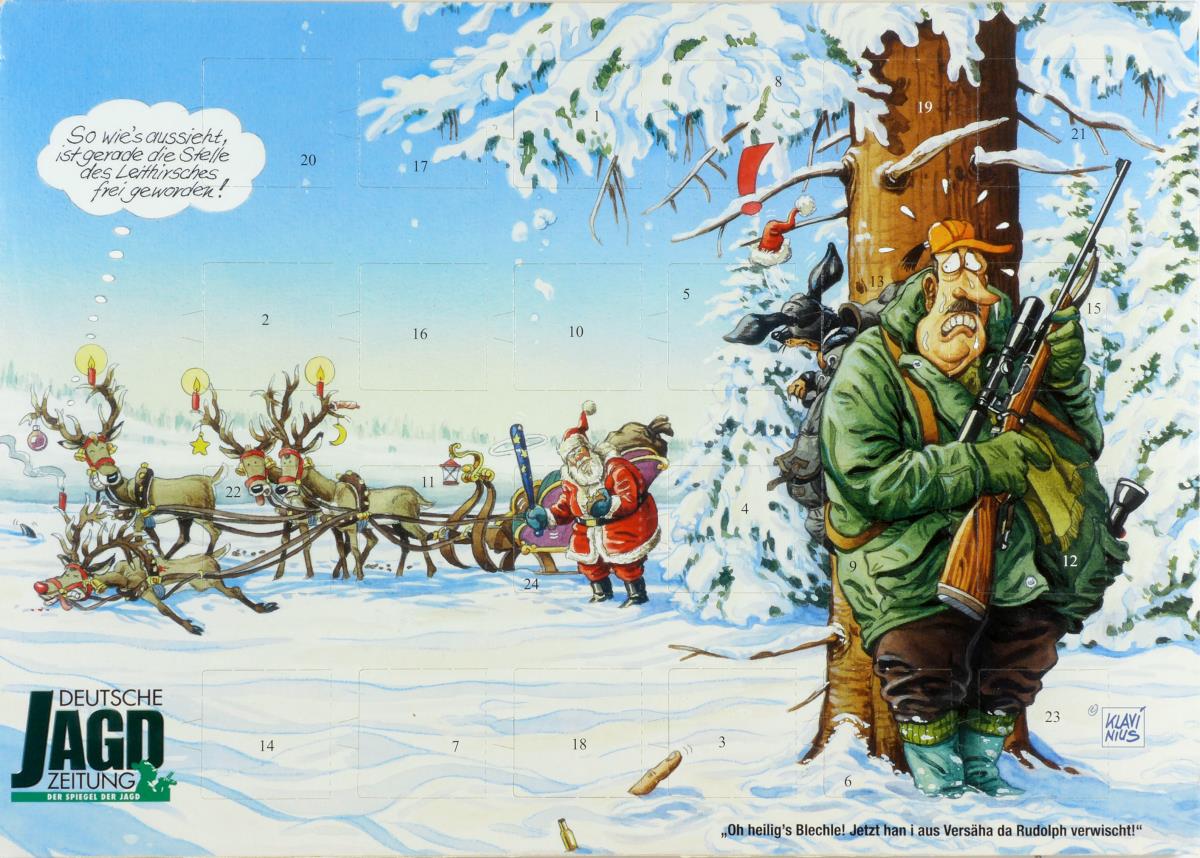 o.T. [Oh heilig´s Blechle! Jetzt han i aus Versäha da Rudolph verwischt!]