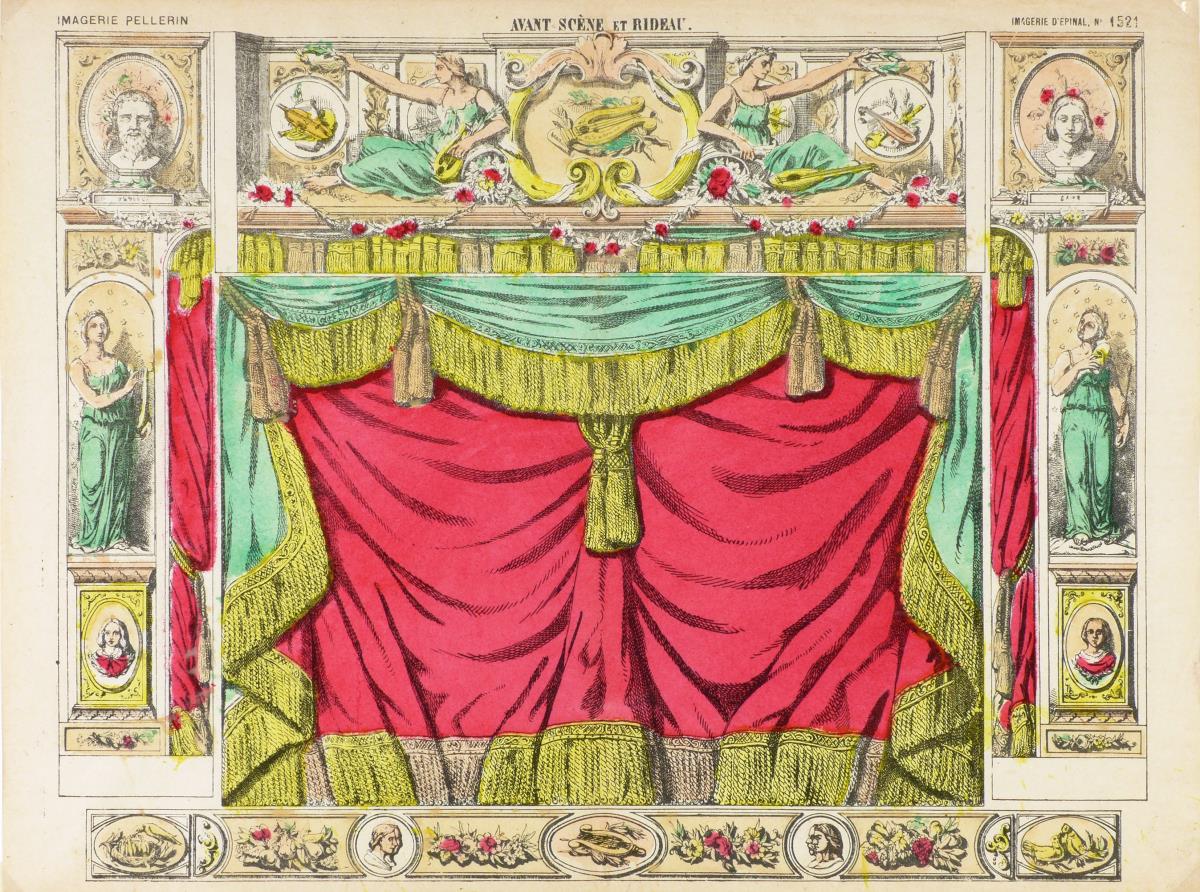 Avant-scène et rideau.