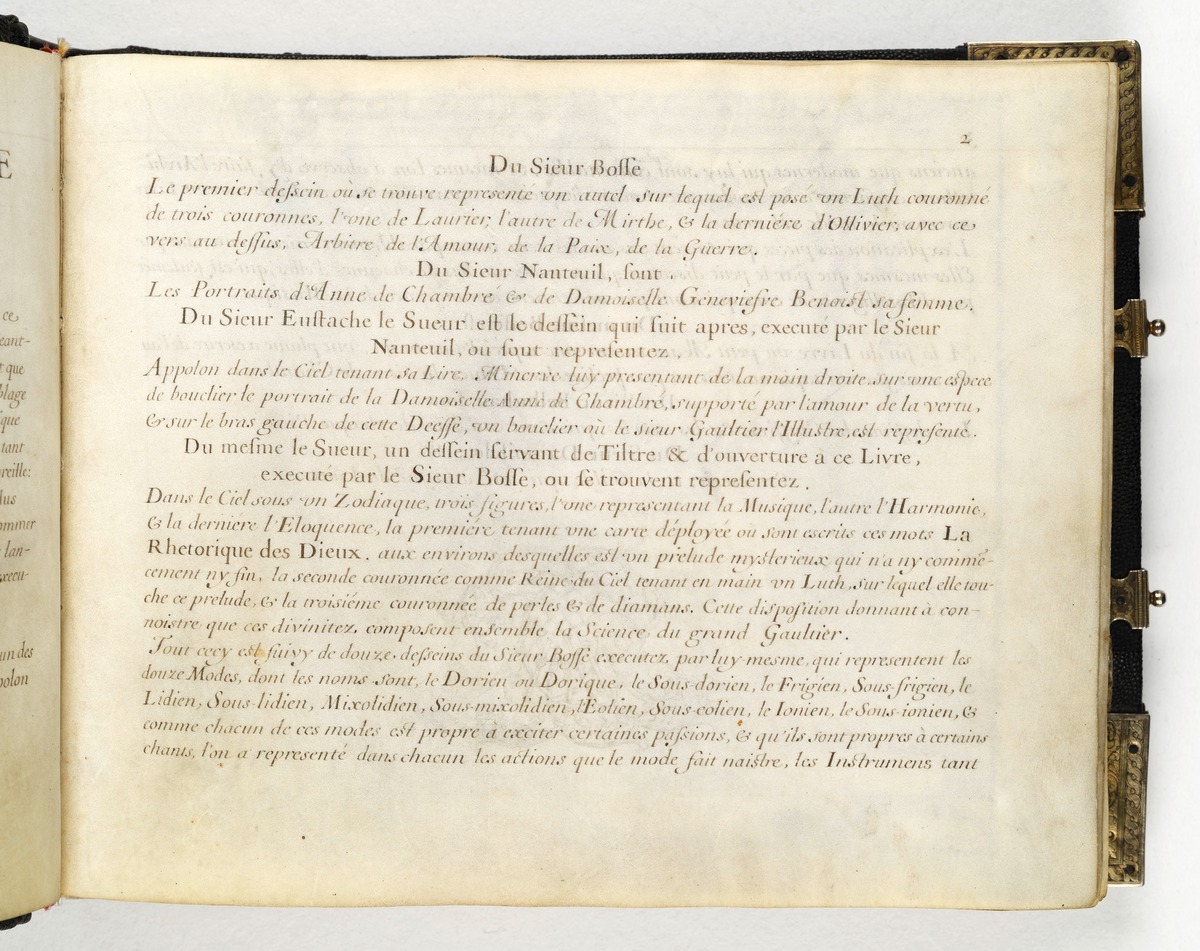 Denis Gaultier, La Rhétorique des Dieux, geschrieben von Belluchau und Damoiselet für Anne de Chambré.