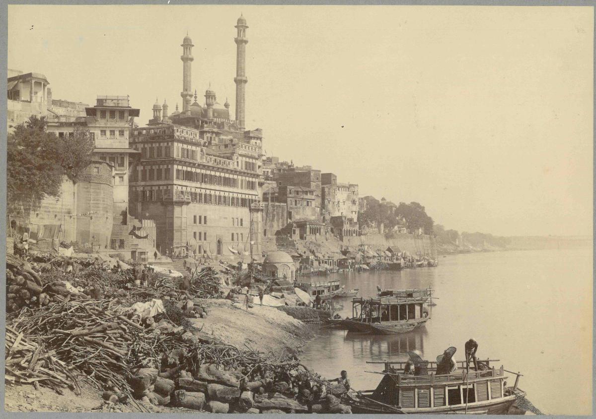 Benares, Alamgir (Aurangzeb) Moschee und Ganges