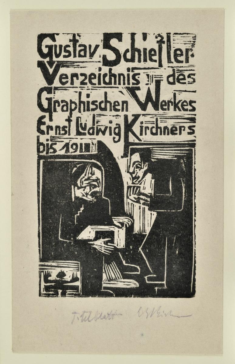 Titelblatt Entwurf zu Gustav Schiefler, Verzeichnis des Graphischen Werkes Ernst Ludwig Kirchners