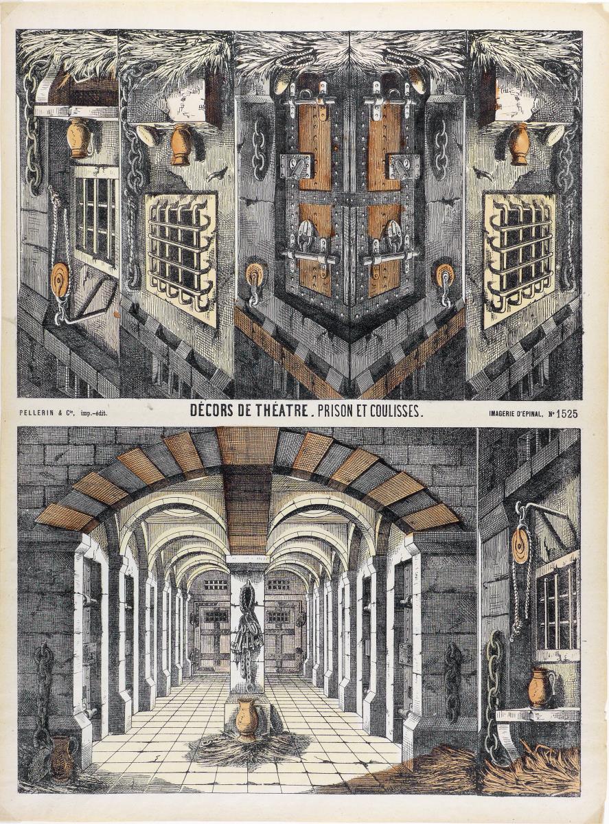Décors de théâtre - prison et coulisses