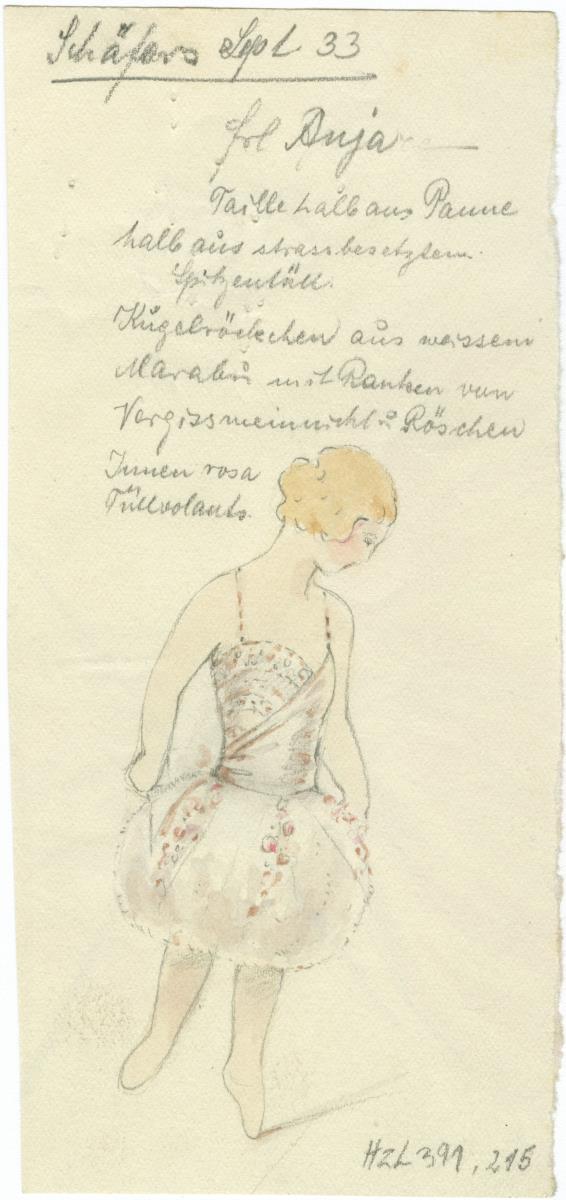 Revuekostüm für die Schaefers Gruppe