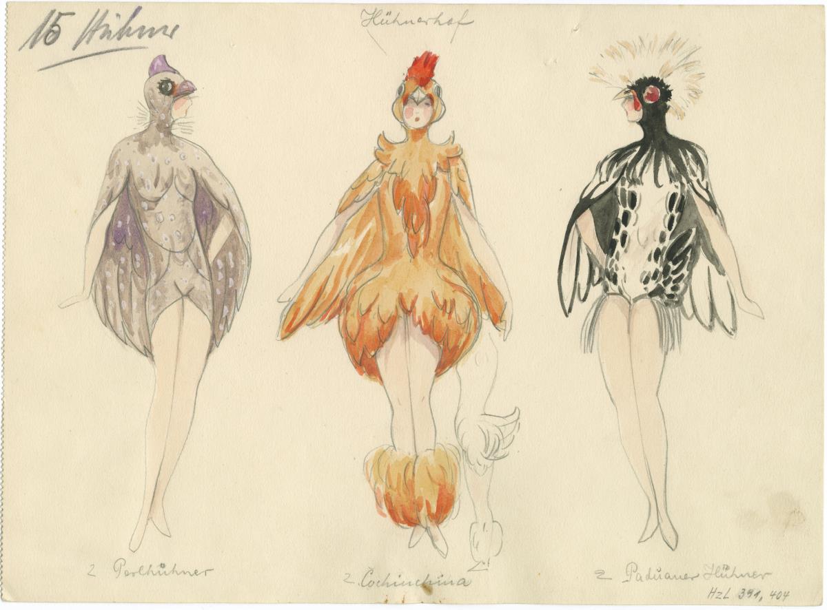 Hühnerkostüme: Perlhuhn, Cochinchina, Patuaner Huhn