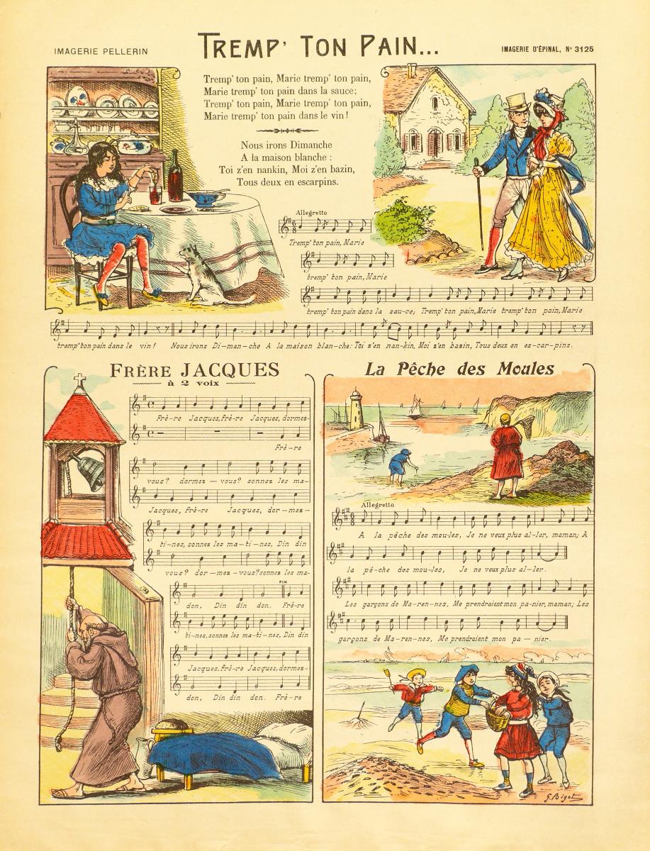 Tremp' ton pain. Frère Jacques. La pêche des moules.