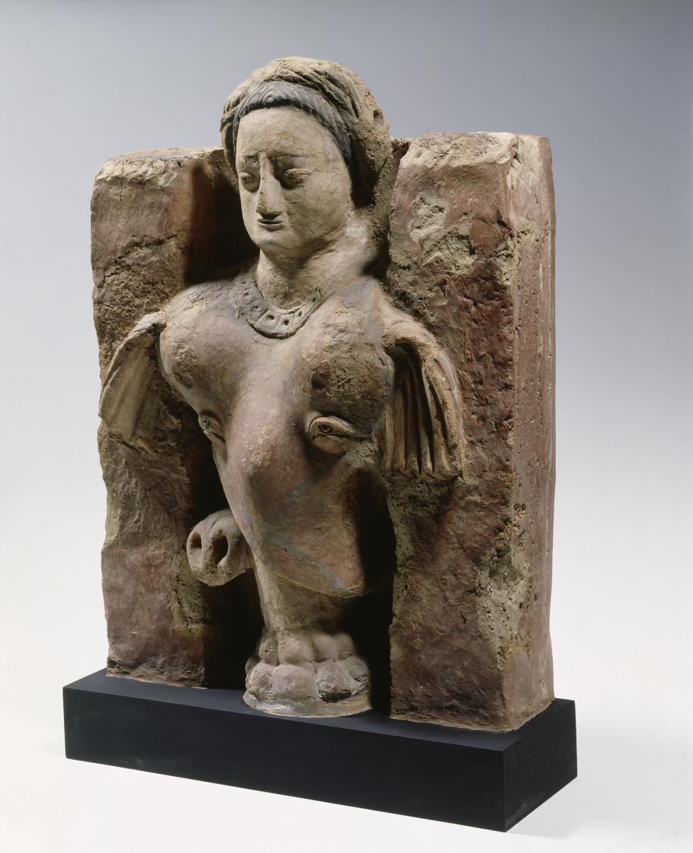 Mischgestalt ursprünglich von dem Bett des Buddha (sog. "Elefantengöttin")