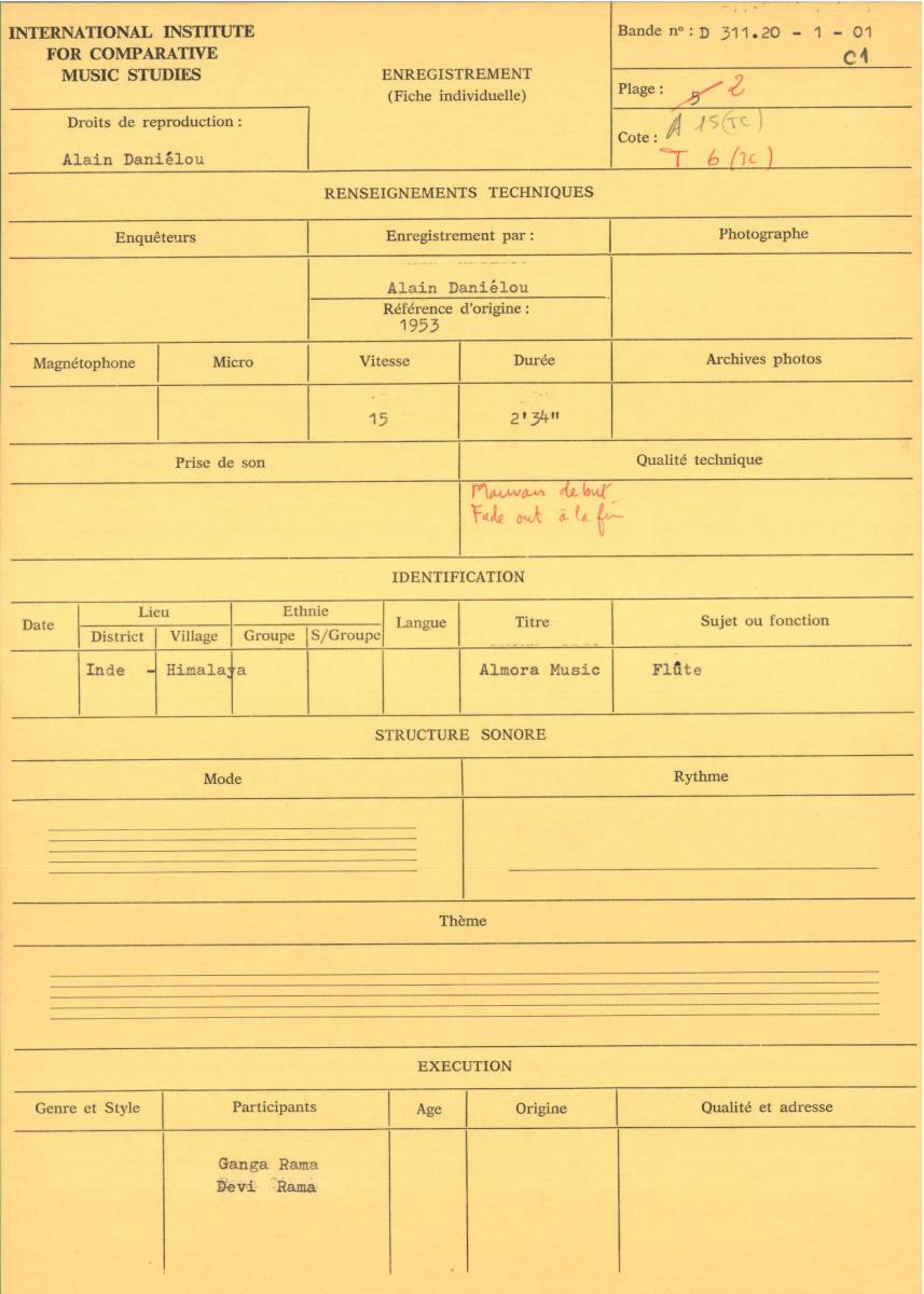 India / Folk Almora Music
