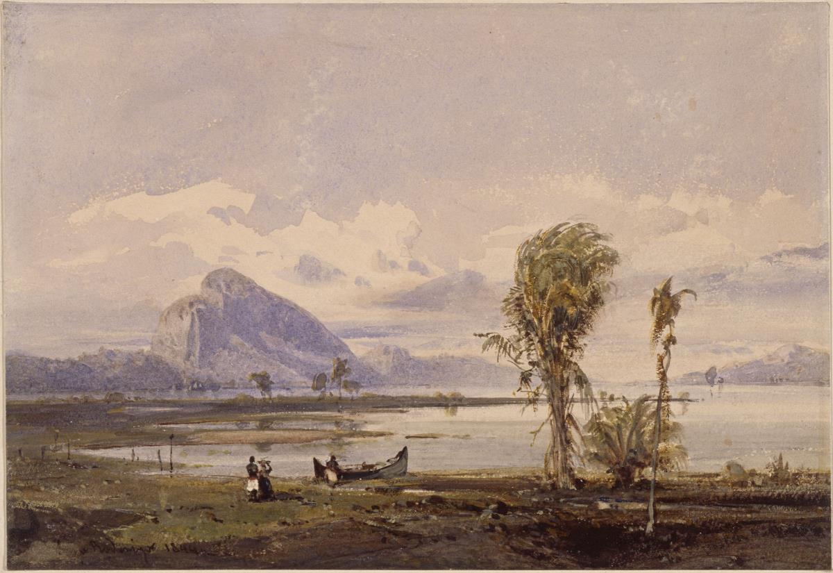 Blick auf die Lagoa Rodrigo de Freitas bei Rio de Janeiro