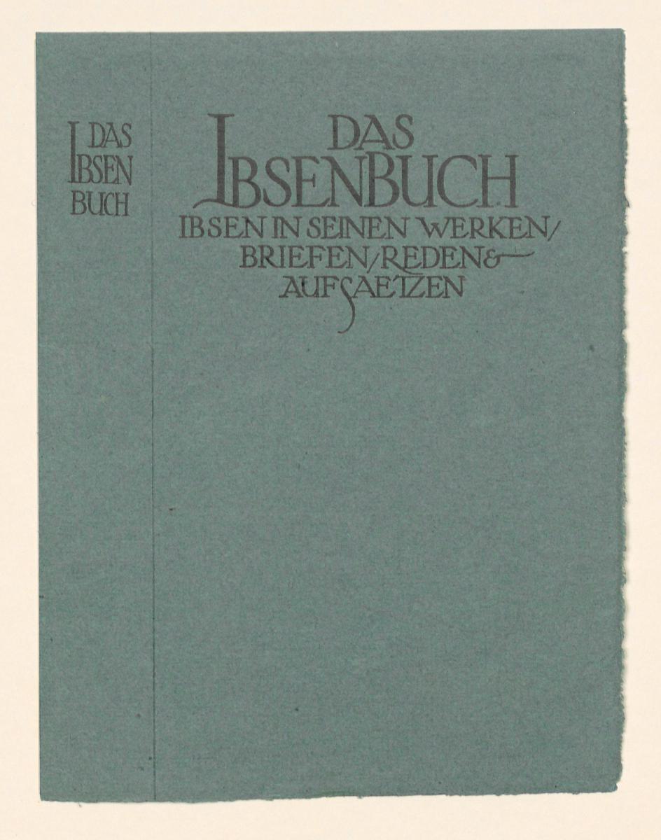 Einband zu Das Ibsenbuch