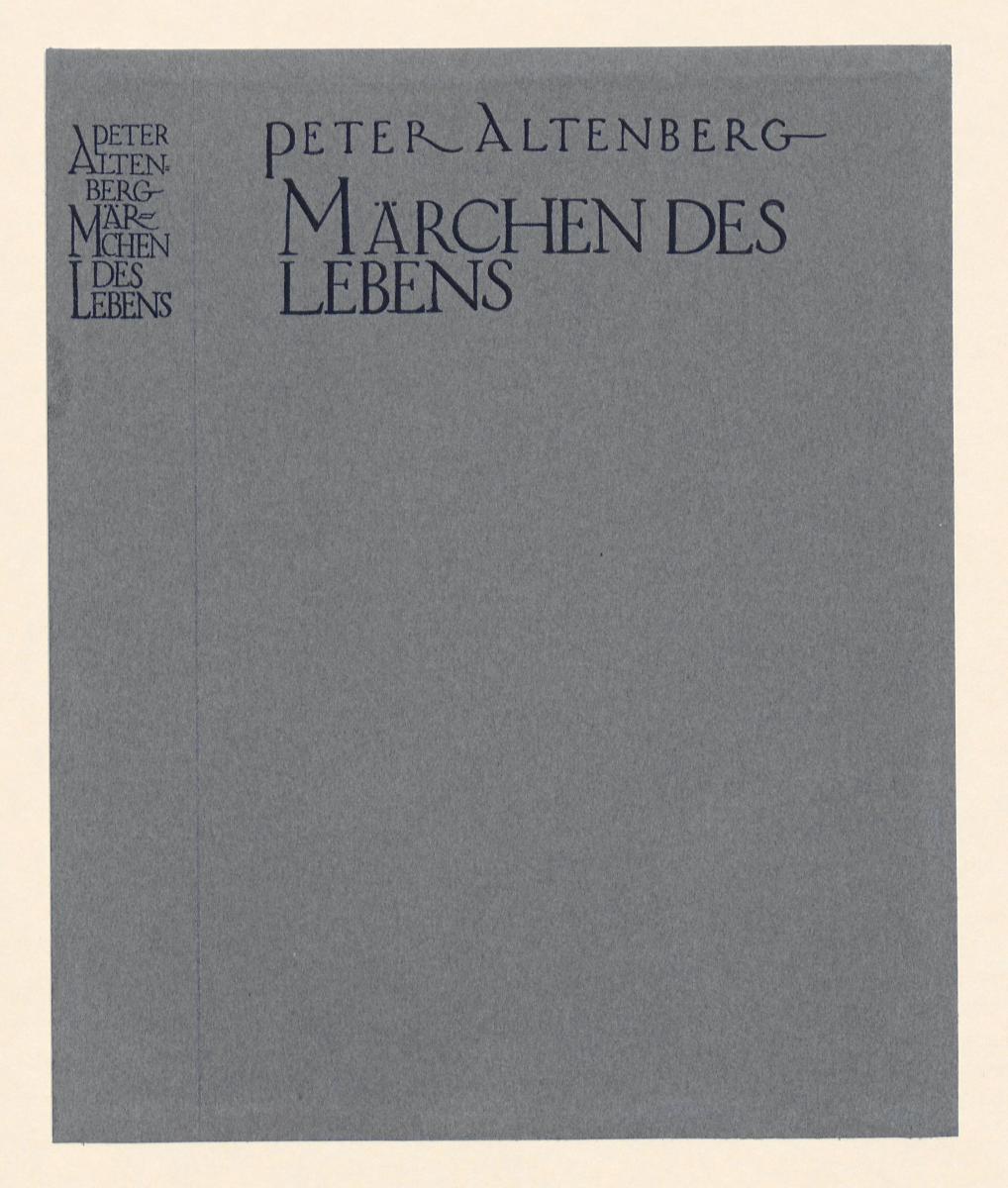 Einband zu Peter Altenberg, Märchen des Lebens