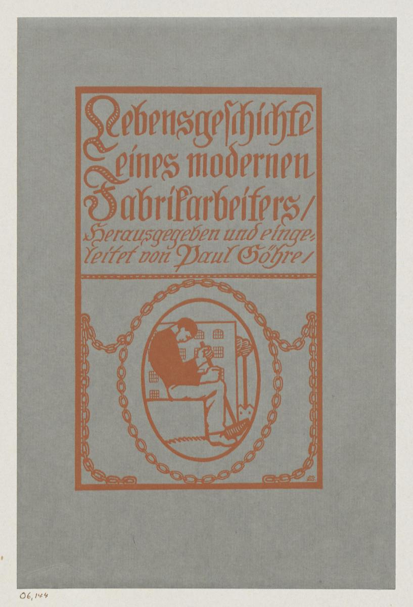 Einband zu Lebensgeschichte eines modernen Fabrikarbeiters