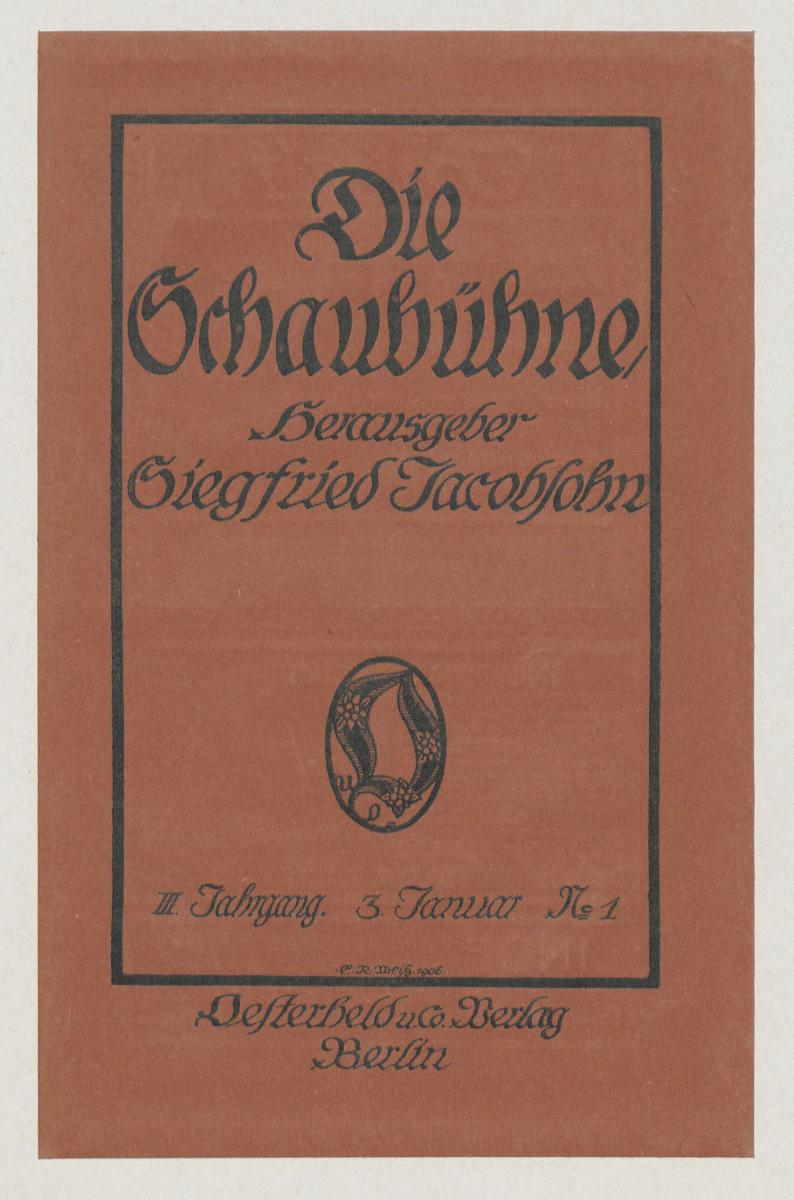 Einband zu Die Schaubühne