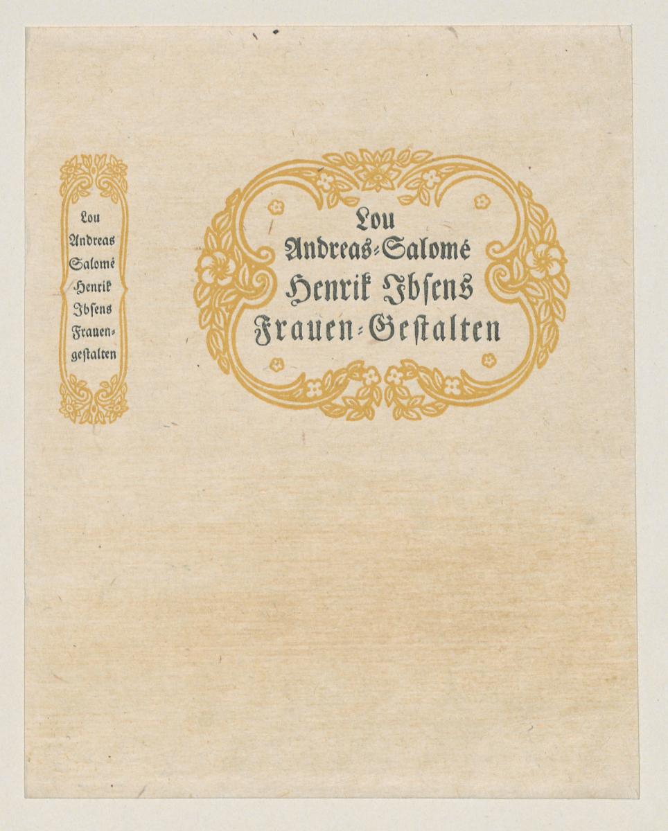Einband zu Lou Andreas-Salomé, Henrik Ibsens Frauen Gestalten