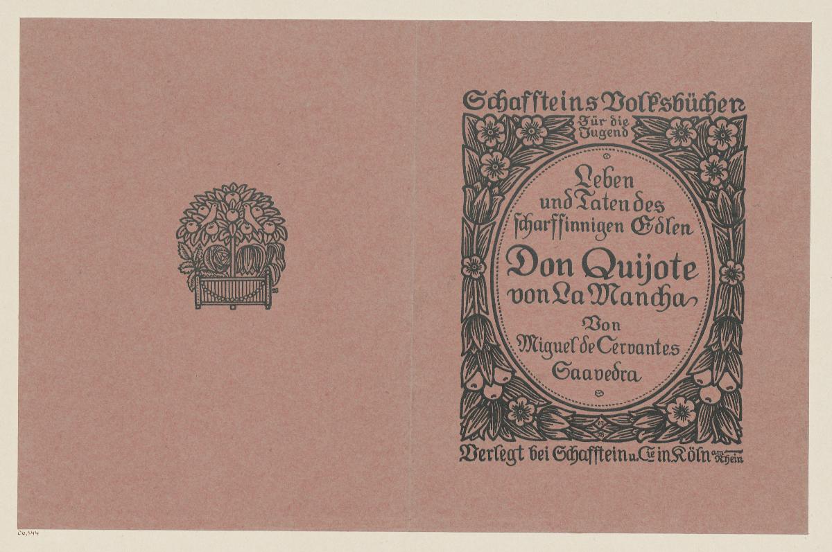 Einband zu Schaffsteins Volksbücher, Don Quijote von La Mancha