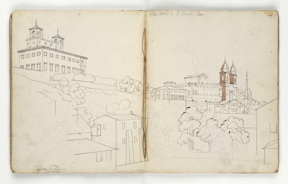 Villa Medici und St. Trinita in Rom