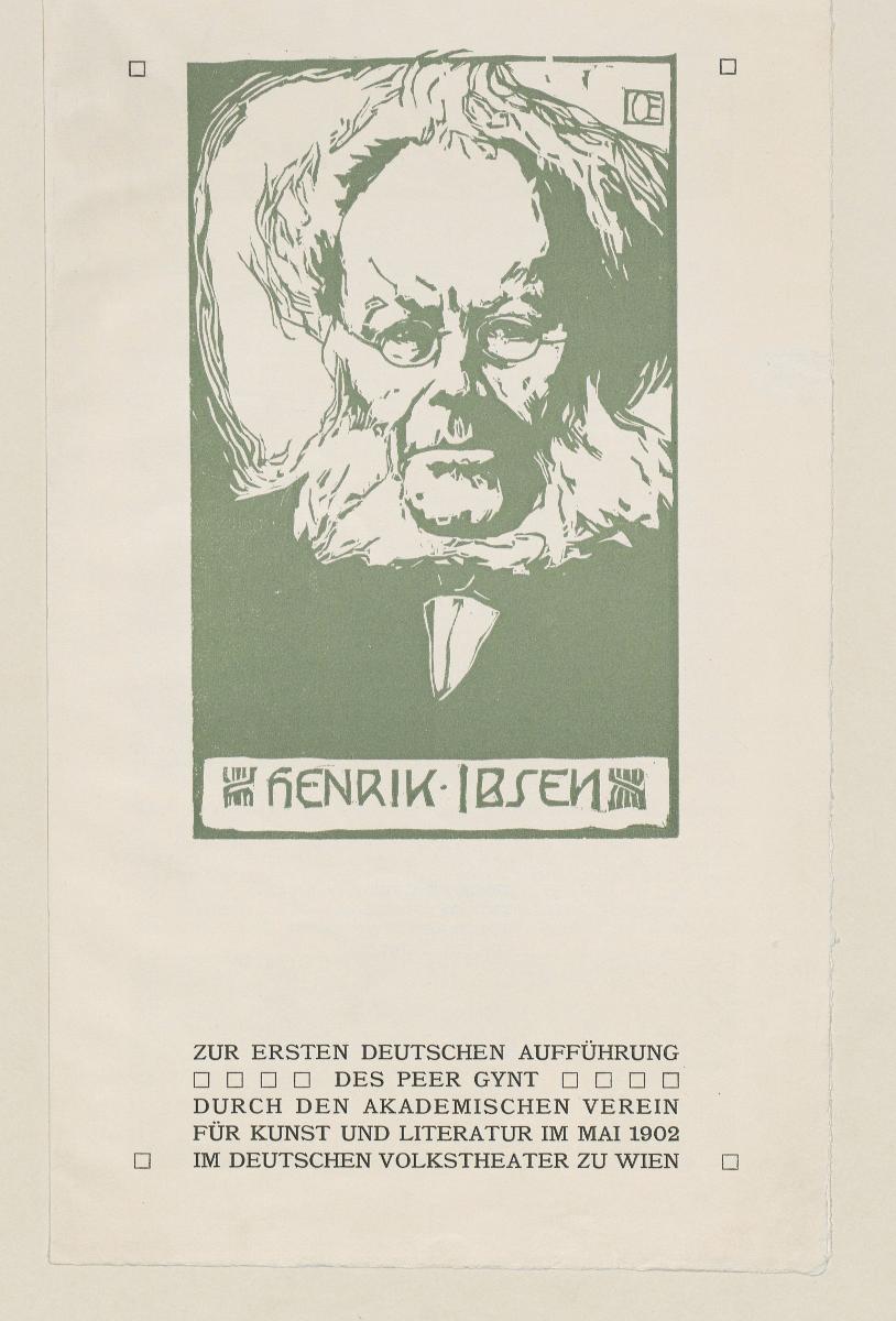 Programm zur Peer Gynt-Aufführung in Wien