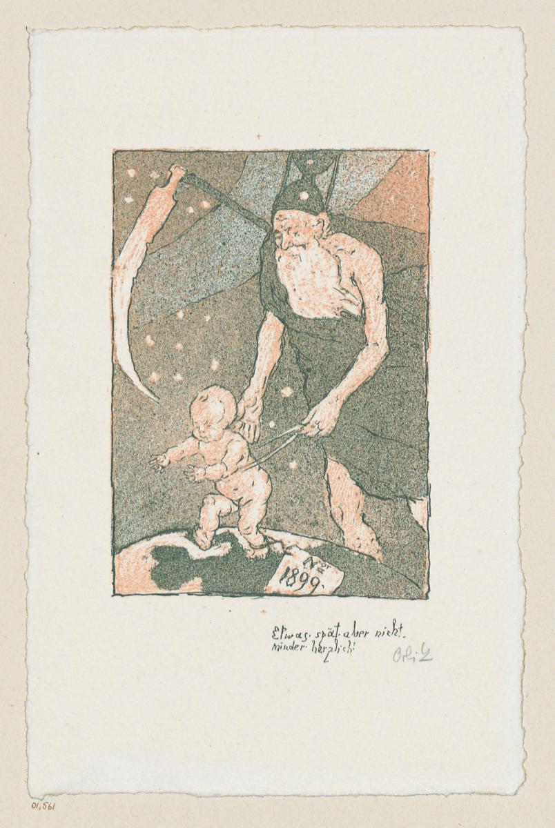 Neujahrskarte für 1899