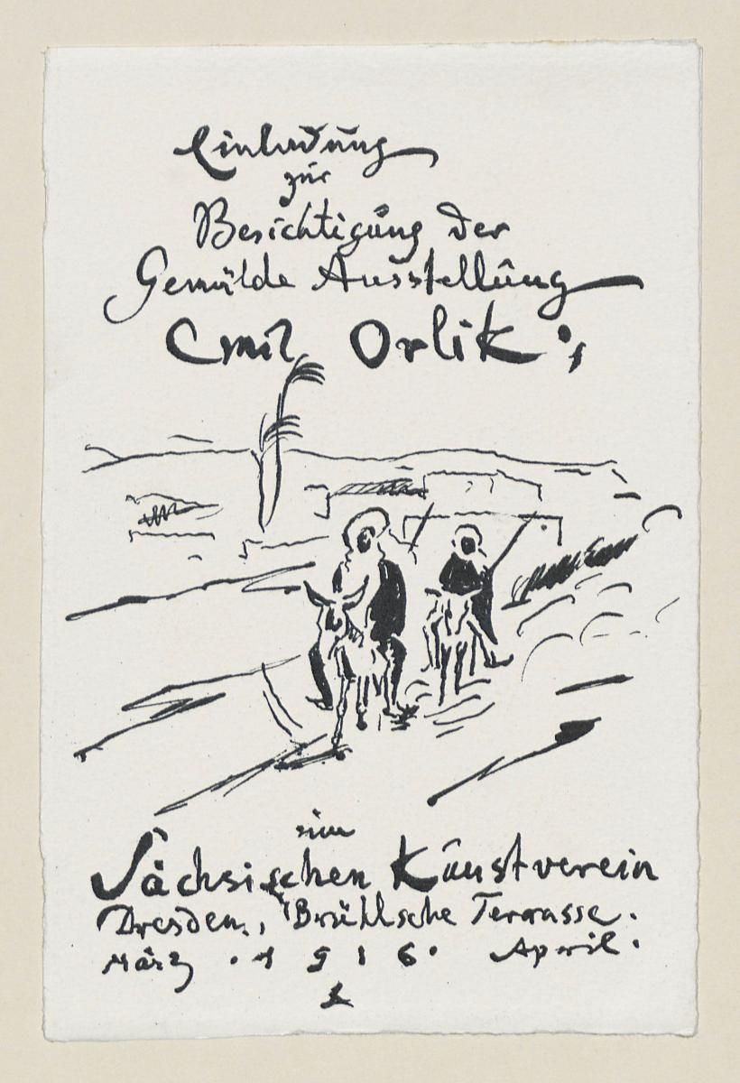 Gemälde Ausstellung Emil Orlik im Sächsischen Kunstverein Dresden (1916)
