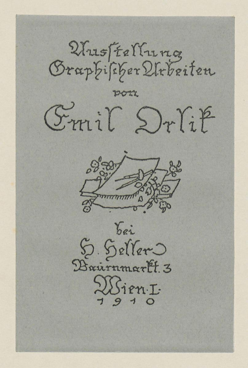 Ausstellung Graphischer Arbeiten von Emil Orlik bei H. Heller in Wien