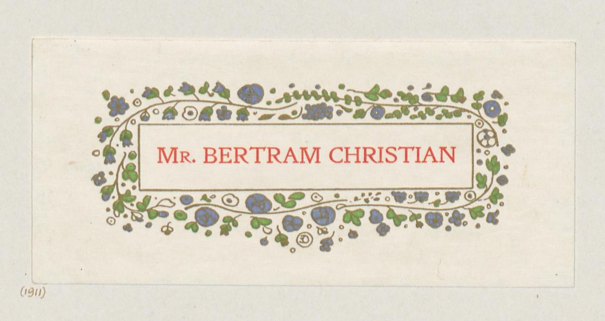 Mr. Bertram Christian (British Journalists to Germany 1907)