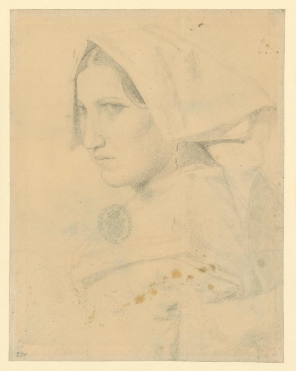 Brustbild einer Italienerin mit Kopftuch (Francesca Primavera di Rocca Priore)