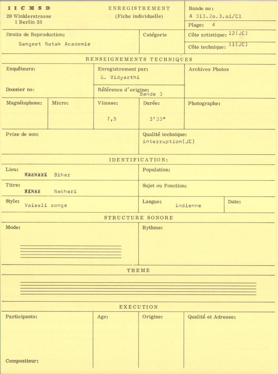 India / Bihar / Songs of Vidyapati, Vaisali songs.