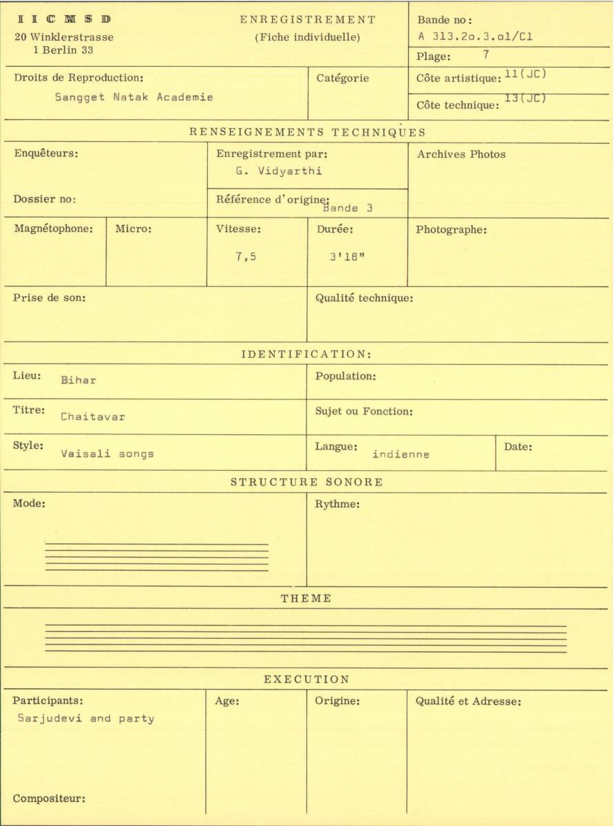 India / Bihar / Songs of Vidyapati, Vaisali songs.