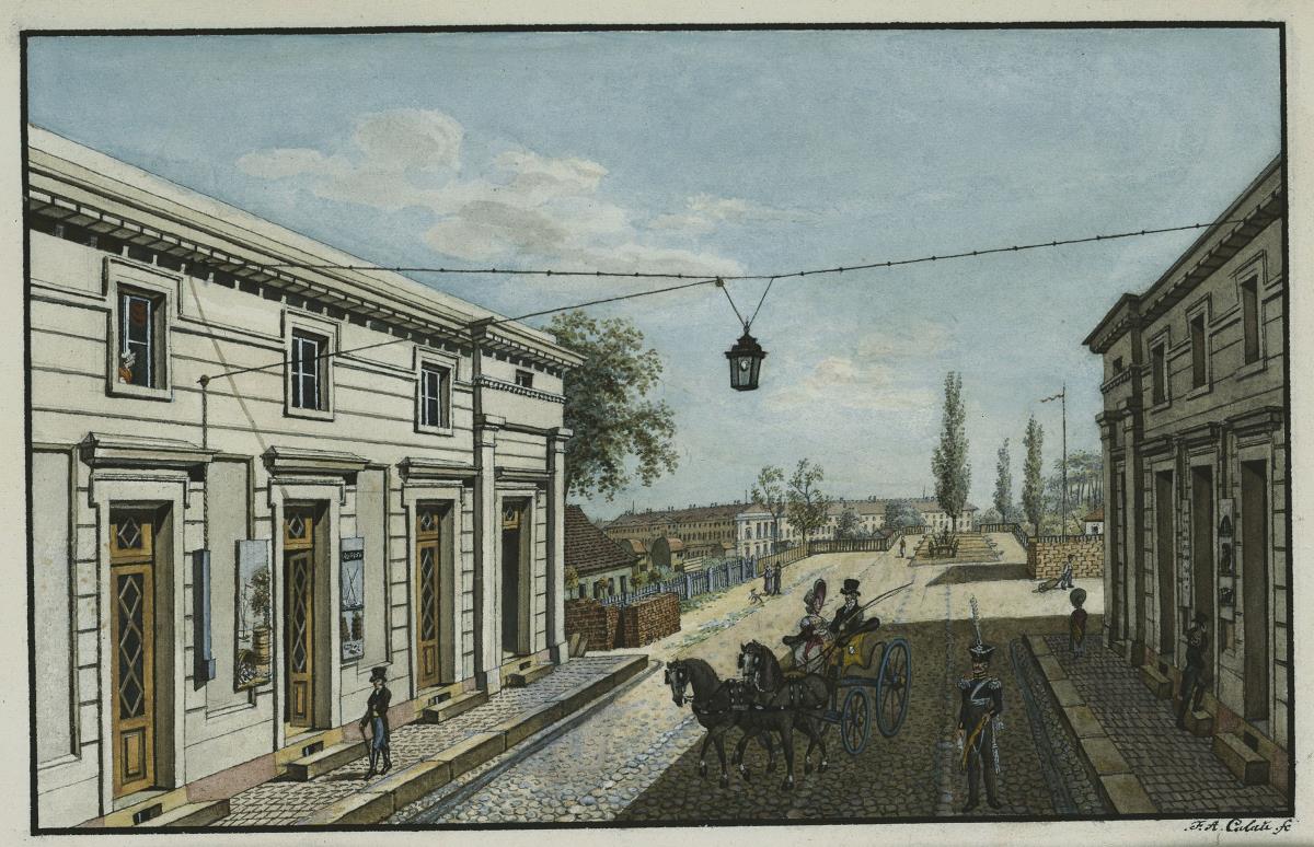 Alt-Berliner Ansichten. Die neue Wilhelmstraße mit der Aussicht auf den Schiffbauerdamm