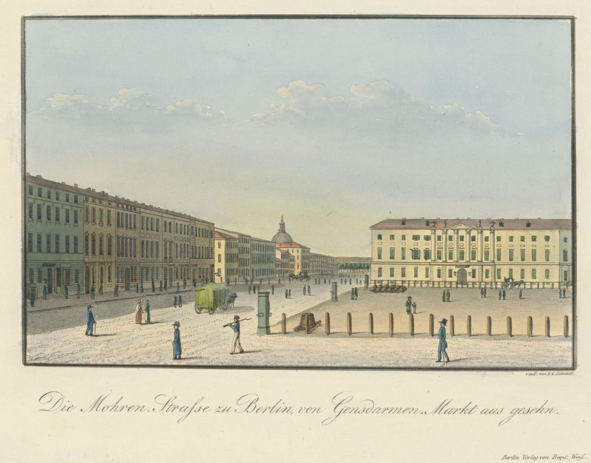 Die Mohrenstraße vom Gendarmenmarkt aus