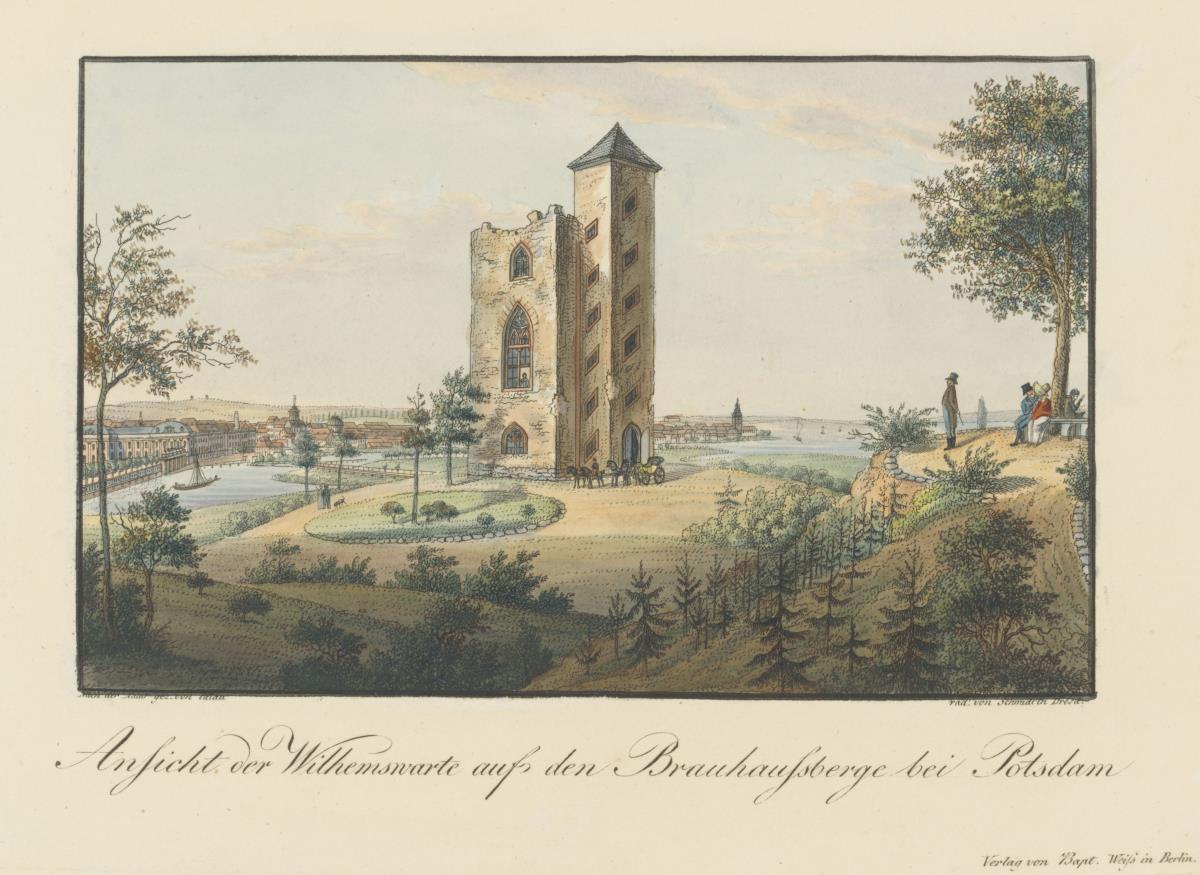 Ansicht der Wilhelmswarte auf dem Brauhausberg bei Potsdam