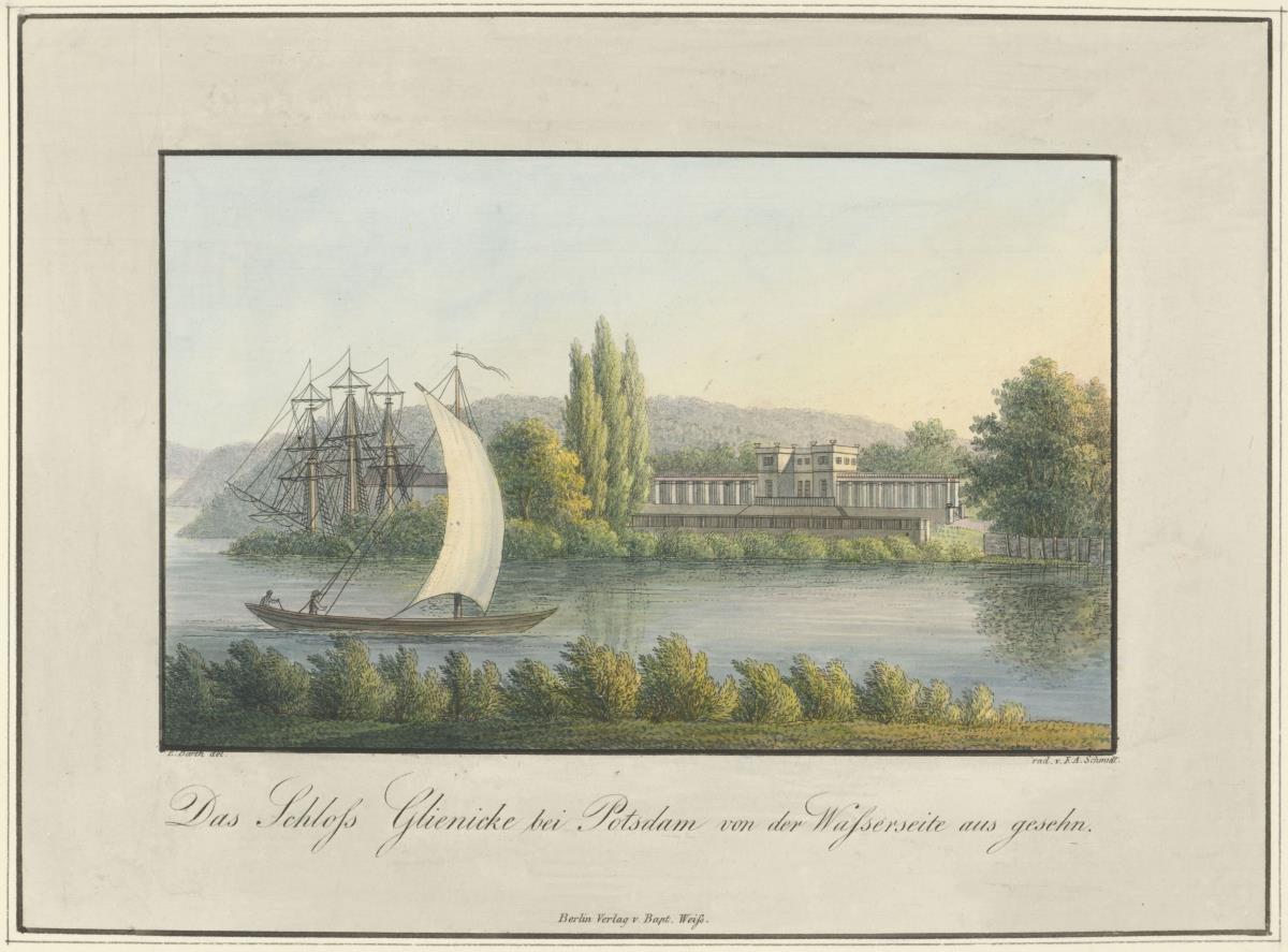 Schloss Glienicke bei Potsdam von der Wasserseite