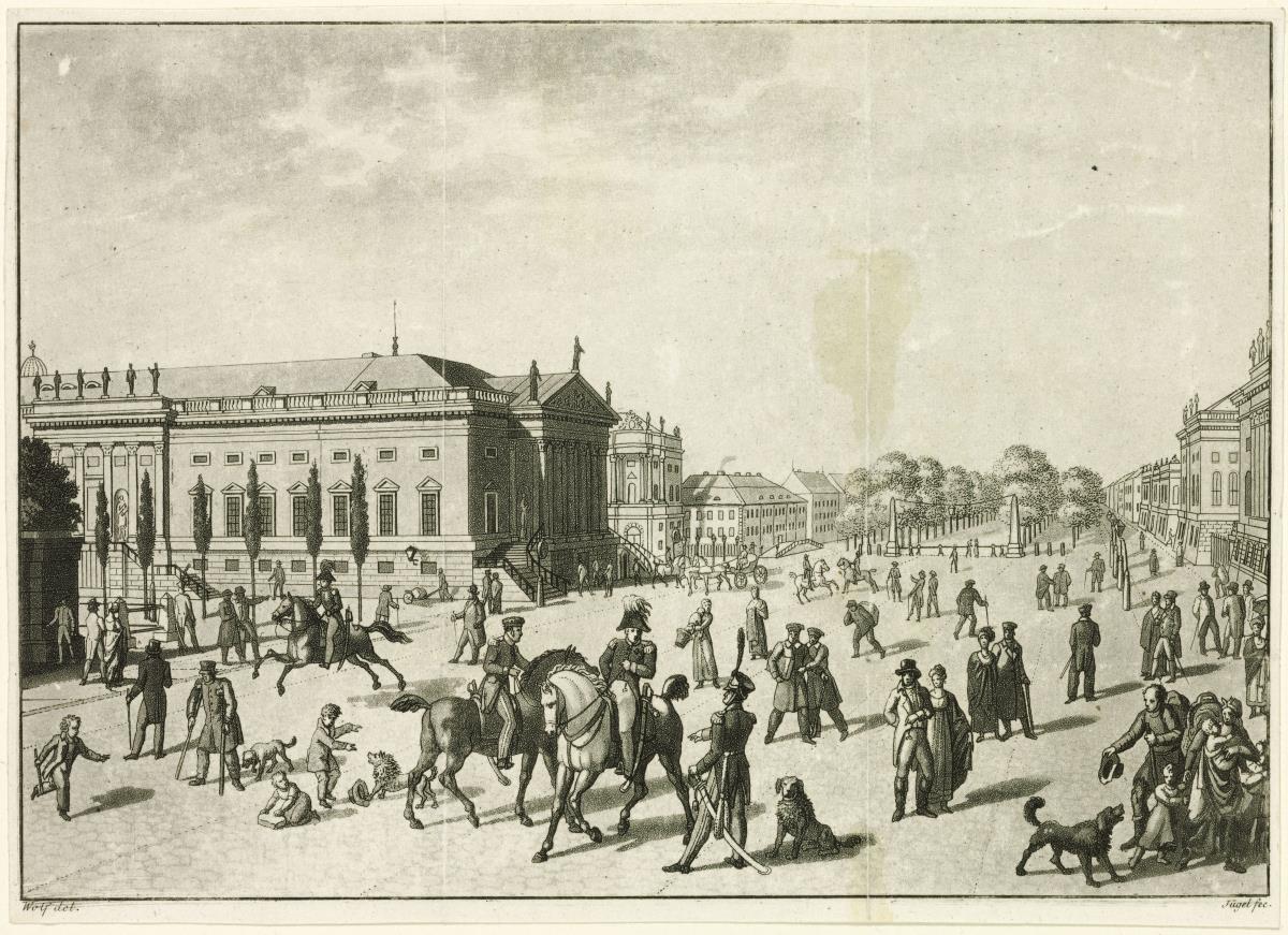 Ansicht Unter den Linden in Berlin