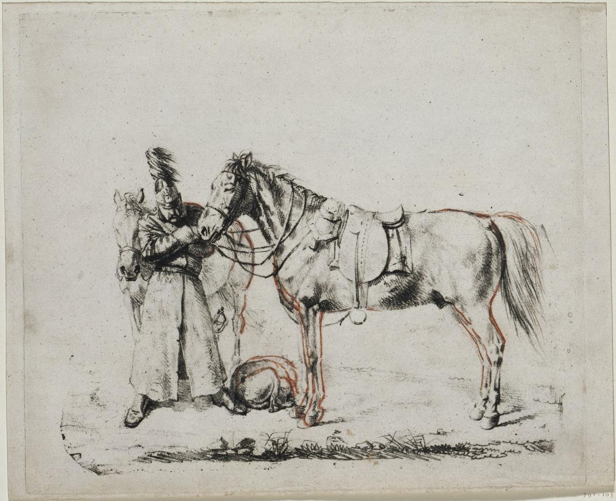 Pferd, Hund und Mann