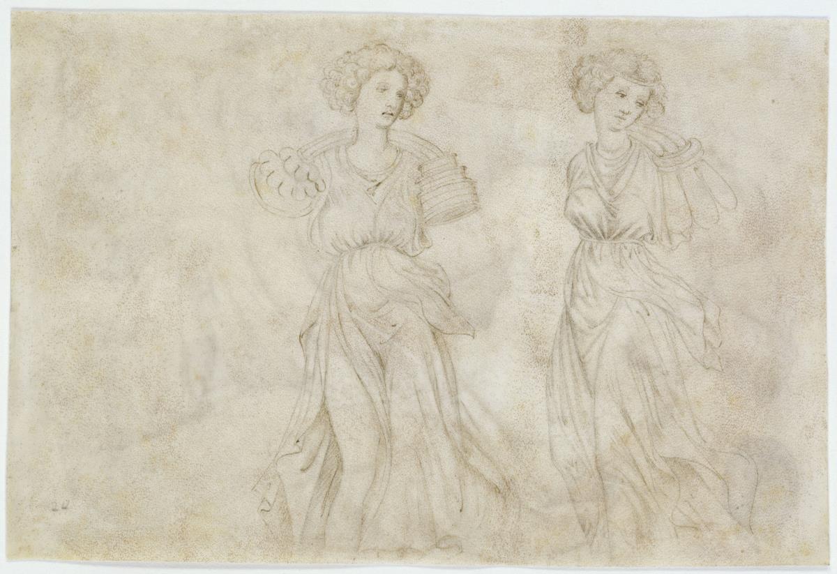 Zwei weibliche Figuren all'antica (Horen oder Mänaden)