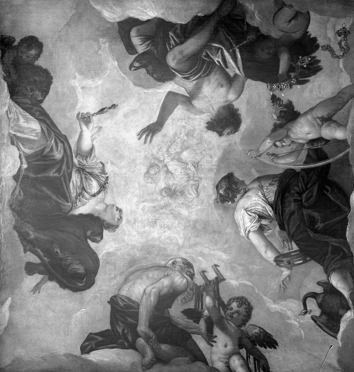 Jupiter, Juno, Cybele und Neptun