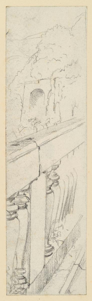 Balustrade mit Landschaft