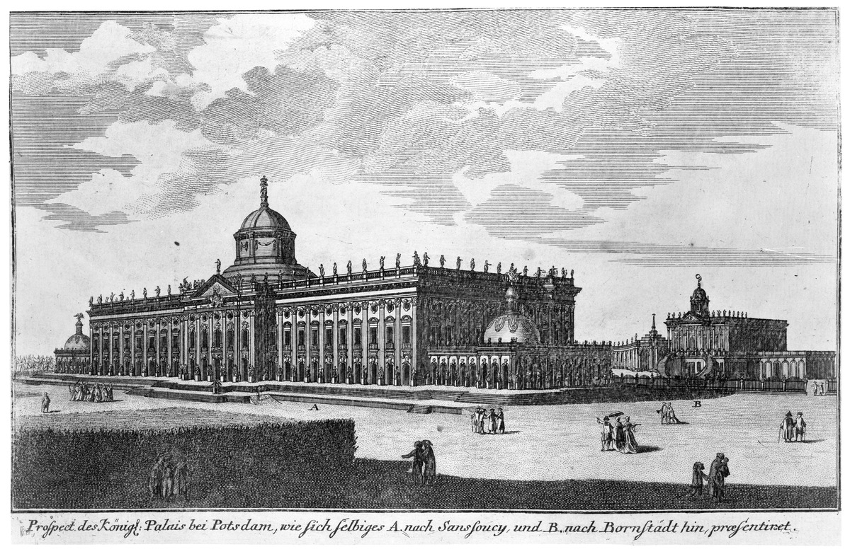 Das Neue Palais in Potsdam von Nordosten