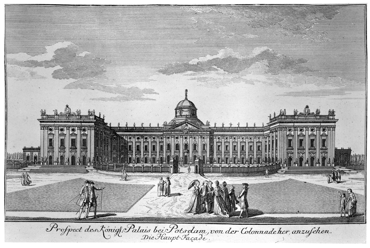Das Neue Palais in Potsdam, Hofseite