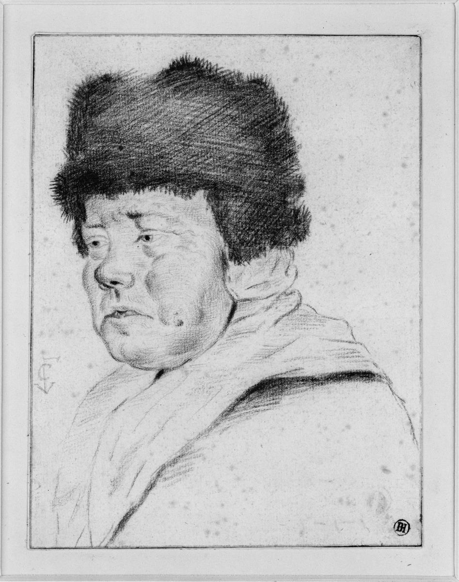 Bildnis einer älteren Frau mit Pelzhaube