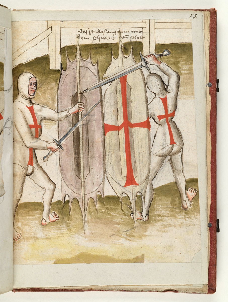 Das Angehen mit Schwert und Schild. Fecht- und Ringerbuch der Brüder vom Stain (nach Talhoffer)