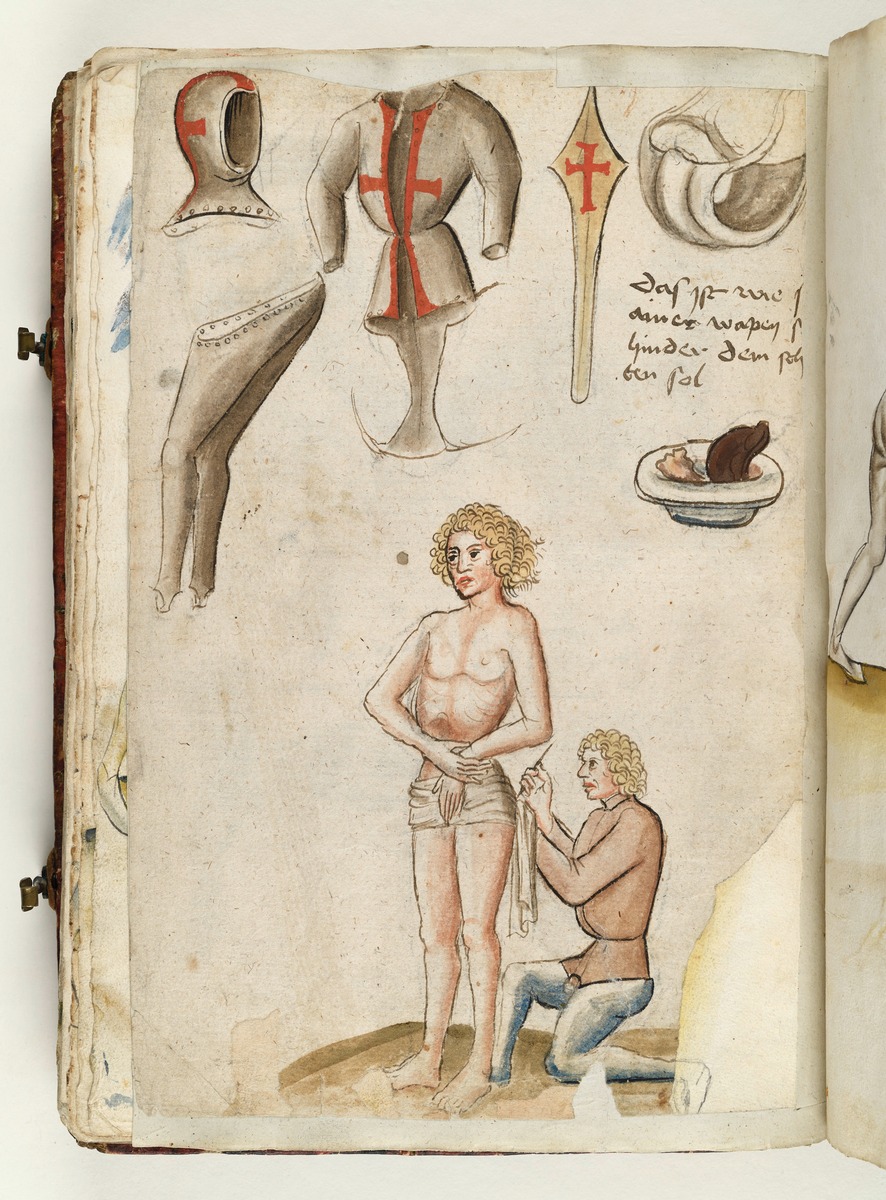 Kleidung für den Gerichtskampf. Fecht- und Ringerbuch der Brüder vom Stain (nach Talhoffer)