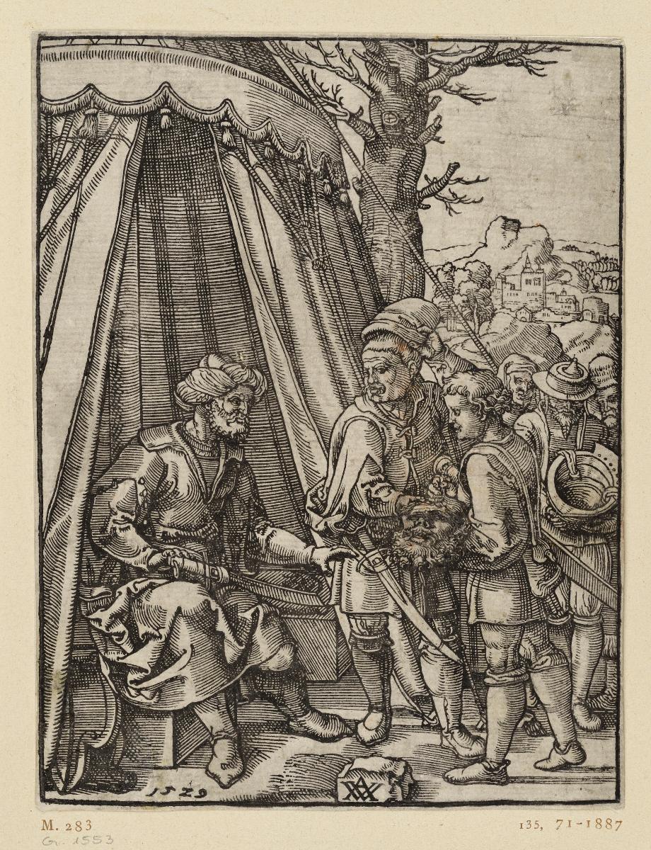 David überbringt Saul das Haupt des Goliath