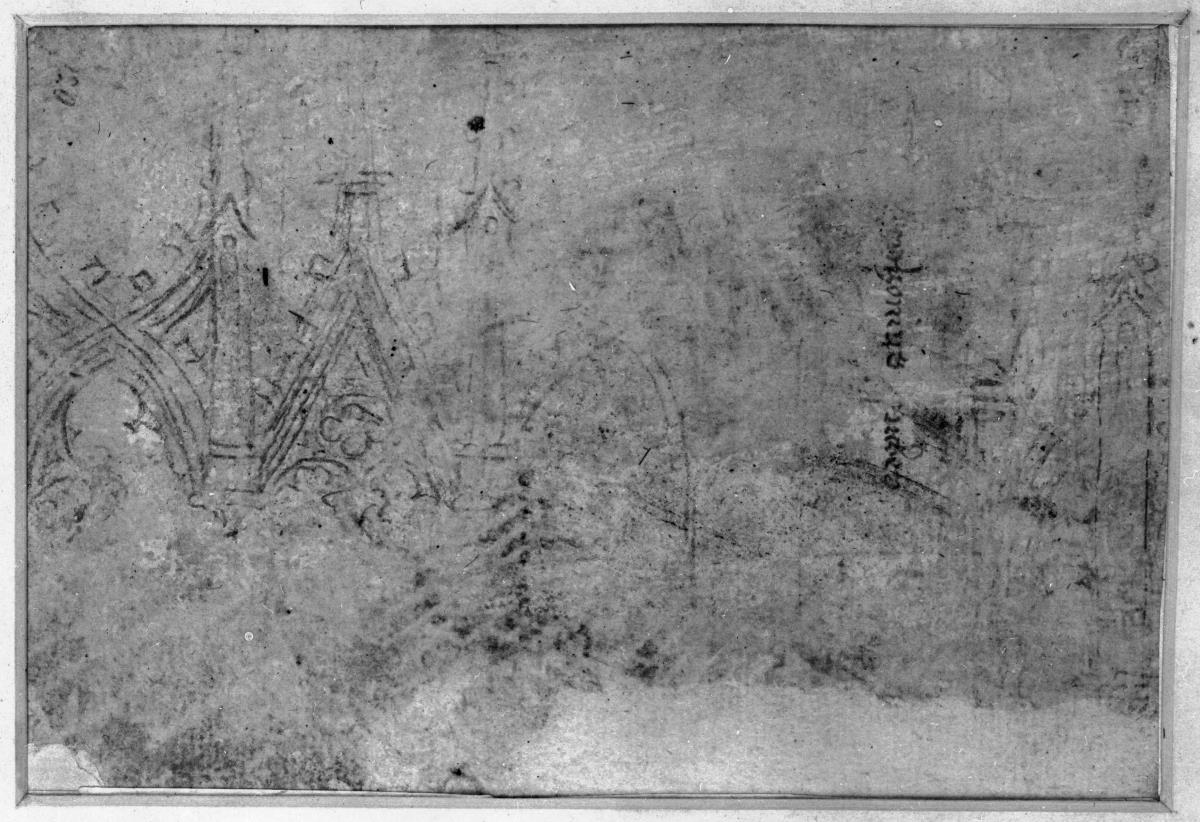 Architekturstudie mit gotischem Maßwerk
